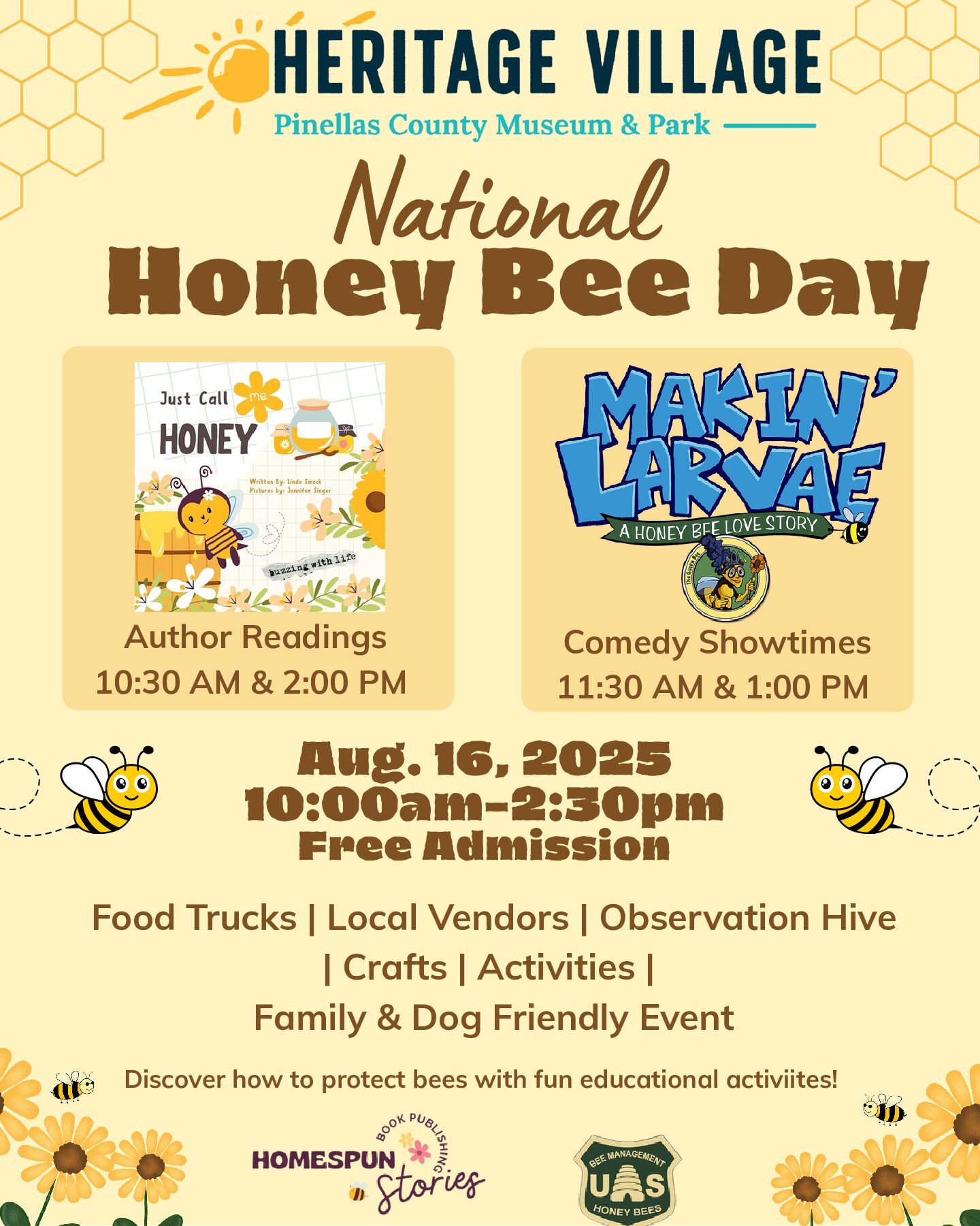 National Honeybee Day Flyer with times FINAL